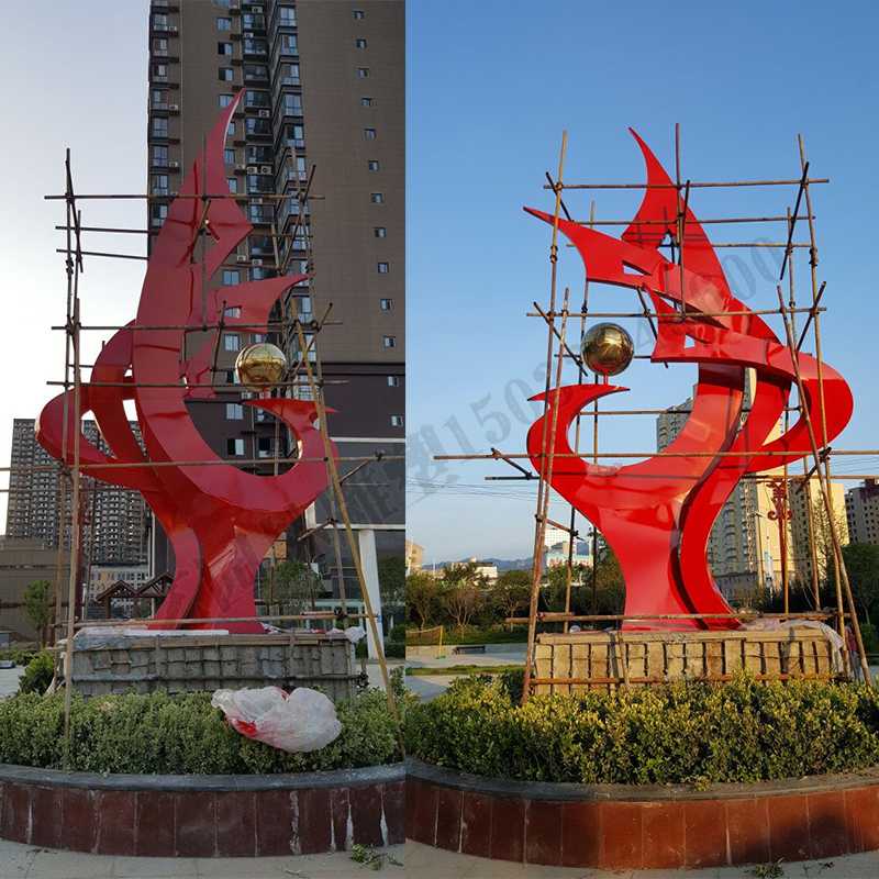 大型不銹鋼雕塑，不銹鋼鳳凰雕塑，小區不銹鋼景觀雕塑