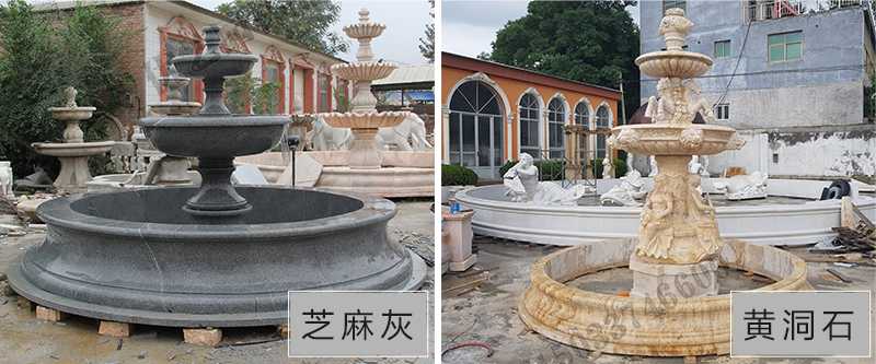 大理石景觀噴泉材質，石雕噴泉工廠，定制大理石景觀噴泉