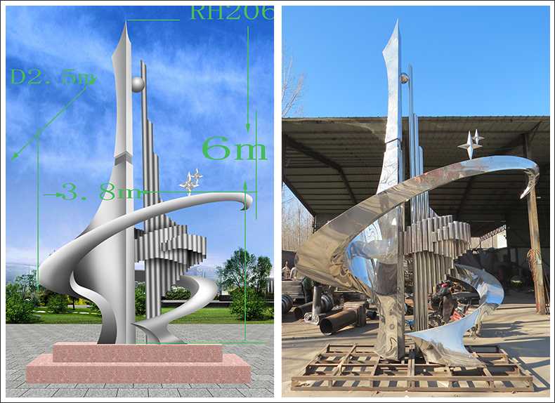 大型不銹鋼雕塑，不銹鋼雕塑廠家，室外大型景觀雕塑