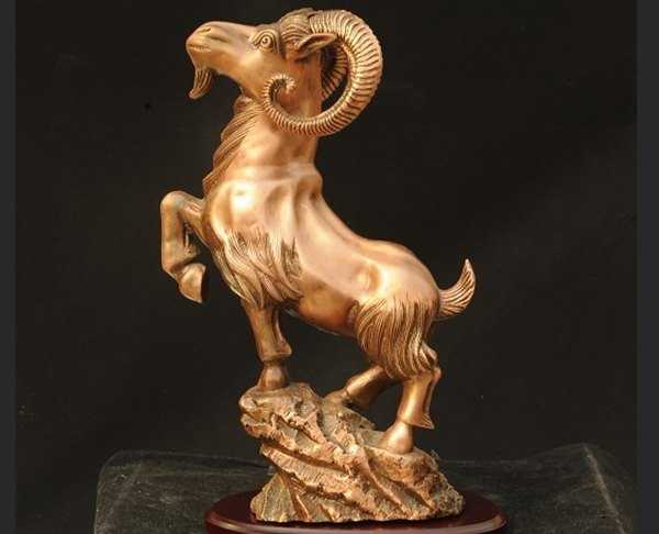 銅山羊雕塑，家居景觀雕塑